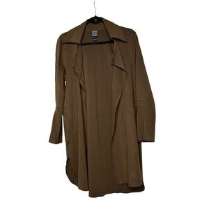 Clara Sun Woo Brown Open Waterfall Front Jacket small